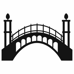 bridge silhouette vector