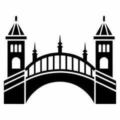 silhouette of the bridge