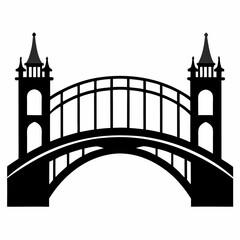 bridge silhouette vector