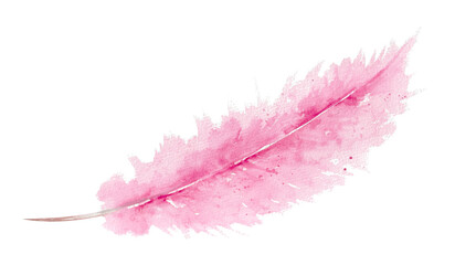 Pastel pink fluffy feather bright sensual clipart. Watercolor sex toy for tickling