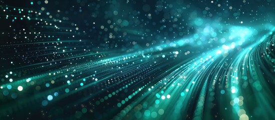 Fototapeta premium Abstract Blue and Green Bokeh Lights