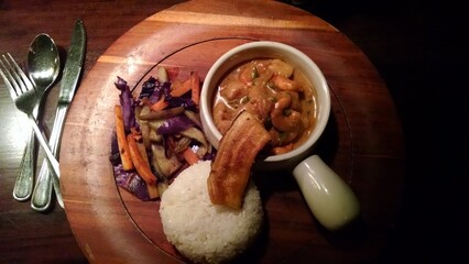 typical Belizean lunch 