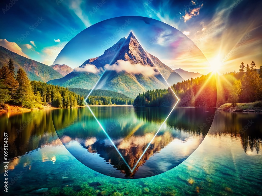 Poster the symbolism of circle in triangle: exploring spirituality, protection, and unity through double ex