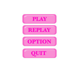 set of pink buttons