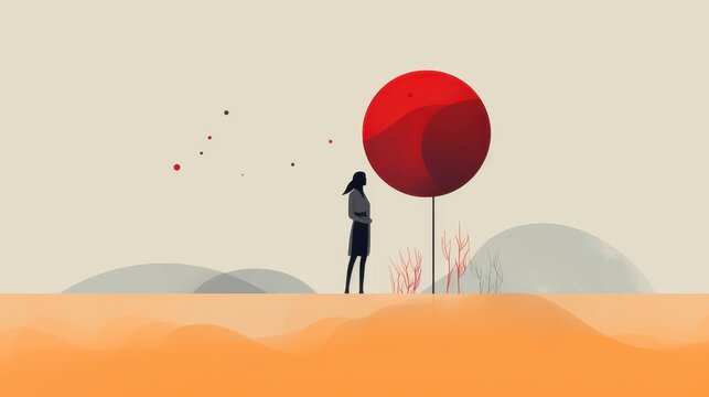 Abstract minimalist illustration	
