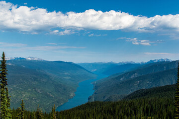 View over a river in the valley