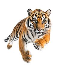 Fototapeta premium Tiger, white isolated background
