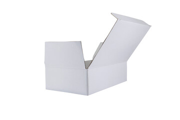 White cardboard box isolated on a White background