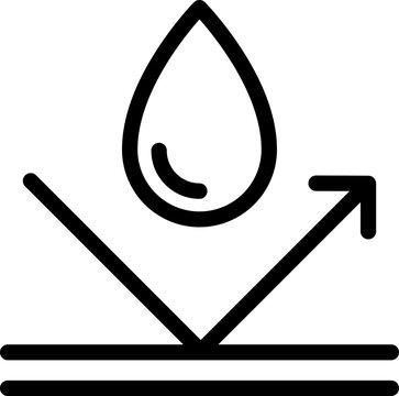 Water resistant icon vector. Waterproof sign. Water icon illustration.