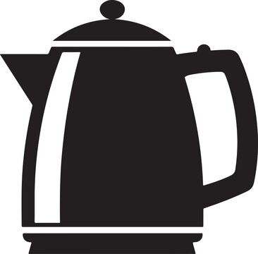 recommend clip art: electric kettle black silhouette, icon vector illustration
