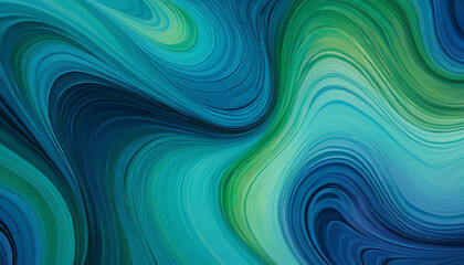 Fototapeta premium abstract background features wavy lines of blues and greens swirling together