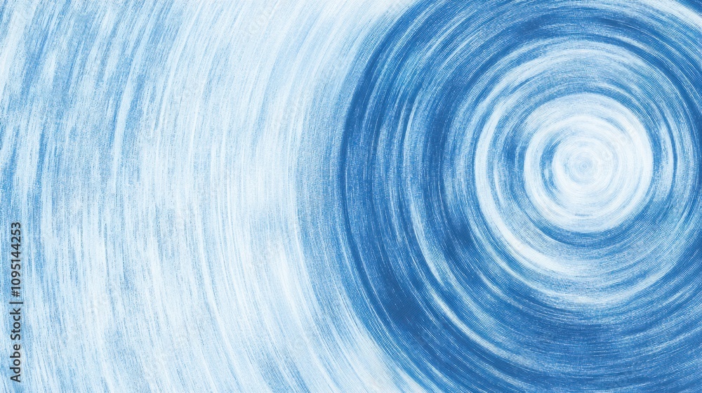 Poster abstract blue swirl art with soft brush strokes representing fluid motion and tranquility ideal for 