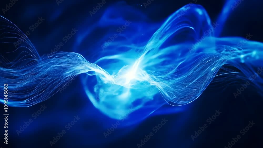 Aufkleber stunning visual display of blue energy patterns in a dark setting