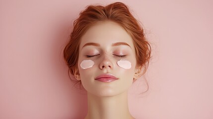 Relaxed Woman with Face Mask Skincare Routine Beauty Treatment