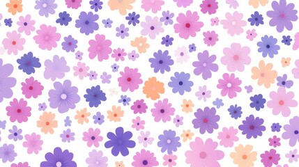 Bunch of flowers in a bunch. The flowers are purple and orange