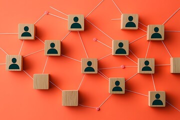 Minimalist Network Grid Individuals Connected via Threads