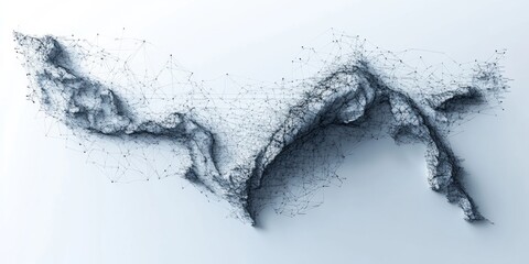 Abstract Network Map Of The United States