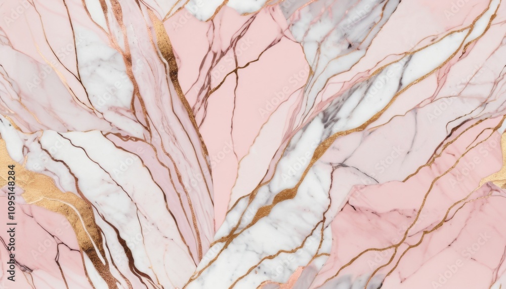 Aufkleber elegant rose gold marble textures with intricate veins and patterns creating a luxurious background 