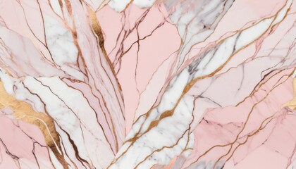 Elegant rose gold marble textures with intricate veins and patterns creating a luxurious background design