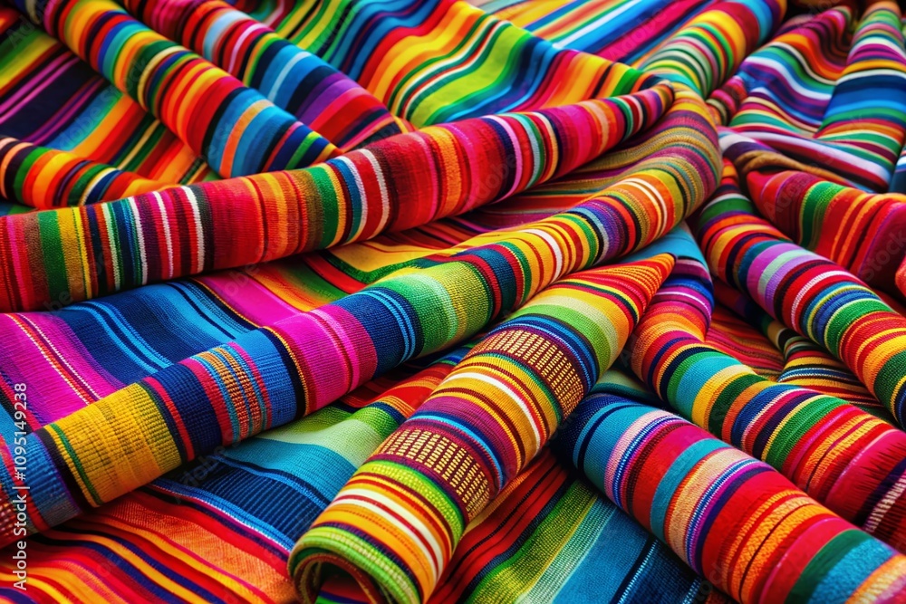 Poster vibrant candid photography of colorful stripes in unique patterns capturing dynamic textures and liv