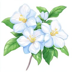Fototapeta premium jasmine cartoon drawing clipart