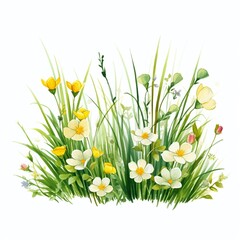 Fototapeta premium spring flowers in a grass