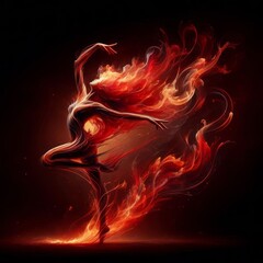 Obraz premium Fiery Dance of Expression and Energy