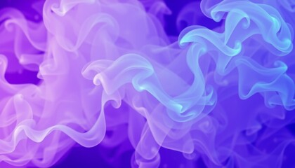 Fototapeta premium Electric smoke swirls in vibrant hues, creating a mesmerizing and dynamic visual experience in a digital art setting