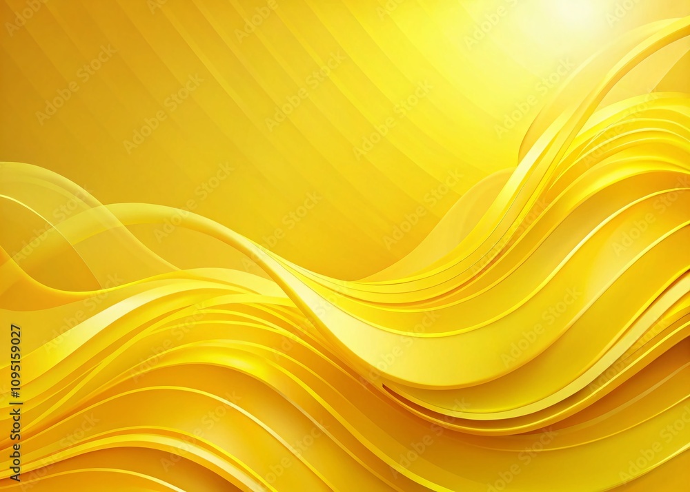Poster vibrant yellow abstract forms pattern with ample copy space for creative use in digital and print me