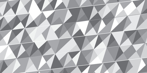 black and gray background seamless mosaic and low polygon triangle texture. triangles in gray tones. Triangle shape retro wall grid pattern geometric ornament tile vector square element.. , <