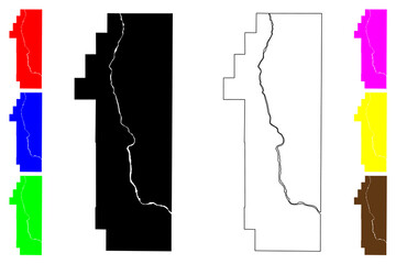 Pend Oreille County, State of Washington (U.S. county, United States of America, USA, U.S., US) map vector illustration, scribble sketch Pend Oreille map