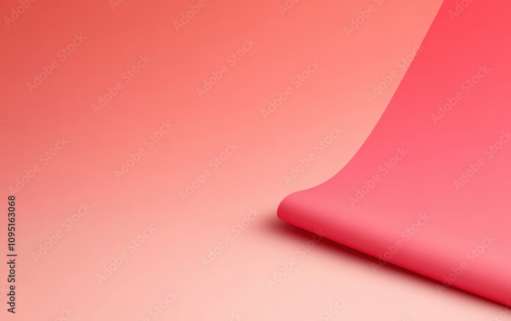 Poster a smooth, red gradient background with soft curves, perfect for design projects.