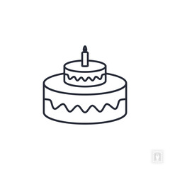 birthday cake icon. birthday cake Symbol sign for mobile concept and web design. Vector icon, Logo illustration, Vector graphics