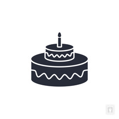 birthday cake icon. birthday cake Symbol sign for mobile concept and web design. Vector icon, Logo illustration, Vector graphics