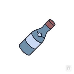 champagne bottle icon. champagne bottle Symbol sign for mobile concept and web design. Vector icon, Logo illustration, Vector graphics