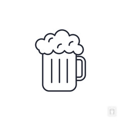 beer mug icon. beer mug Symbol sign for mobile concept and web design. Vector icon, Logo illustration, Vector graphics