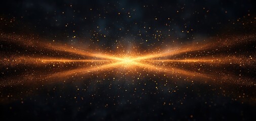 A stunning cosmic explosion of light with shimmering particles in dark space.