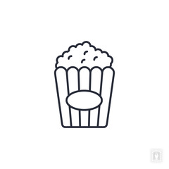 popcorn icon. popcorn Symbol sign for mobile concept and web design. Vector icon, Logo illustration, Vector graphics