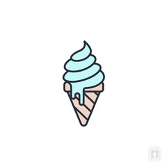 ice cream cone icon. ice cream cone Symbol sign for mobile concept and web design. Vector icon, Logo illustration, Vector graphics