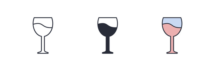 cocktail glass icon. cocktail glass Symbol sign for mobile concept and web design. Vector icon, Logo illustration, Vector graphics