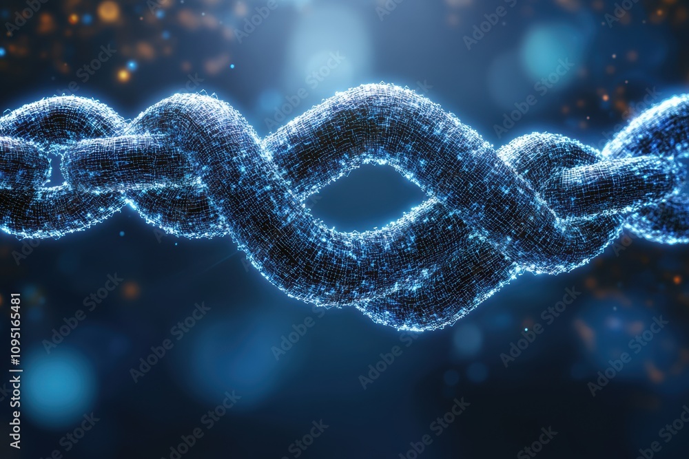 Poster business professionals leveraging blockchain technology for secure transactions,