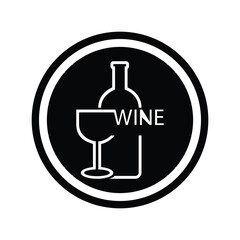 red wine bottle vector icon