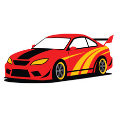 Obraz premium red sports car isolated