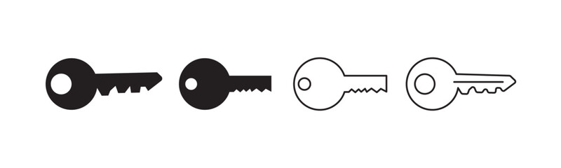 Key icon vector isolated on white background. Key vector icon. Key symbol. security