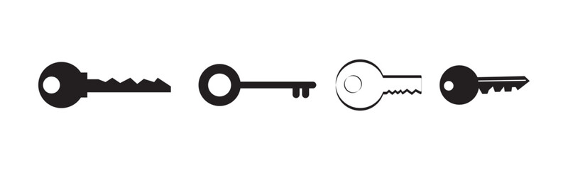 Key icon set. Key vector icon. Key symbol