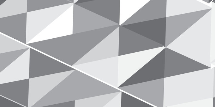 black and gray background seamless mosaic and low polygon triangle texture. triangles in gray tones. Triangle shape retro wall grid pattern geometric ornament tile vector square element.. , <