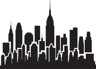 Obraz premium Skyline city silhouette vector illustration isolated on a white background