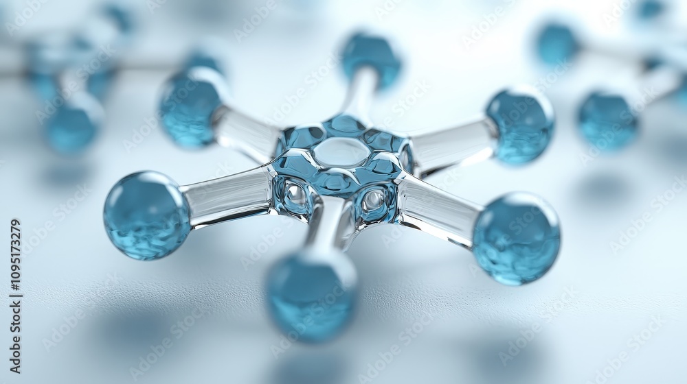 Poster abstract 3d molecular structure science technology and research background