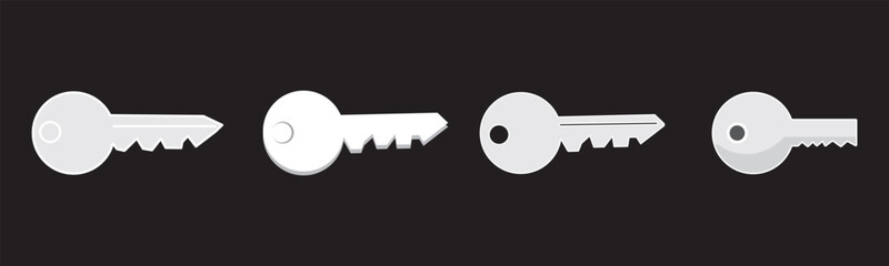 Key icon set. Key vector icon. Key symbol