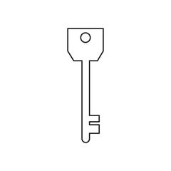 Old key vector icon on white background, eps10